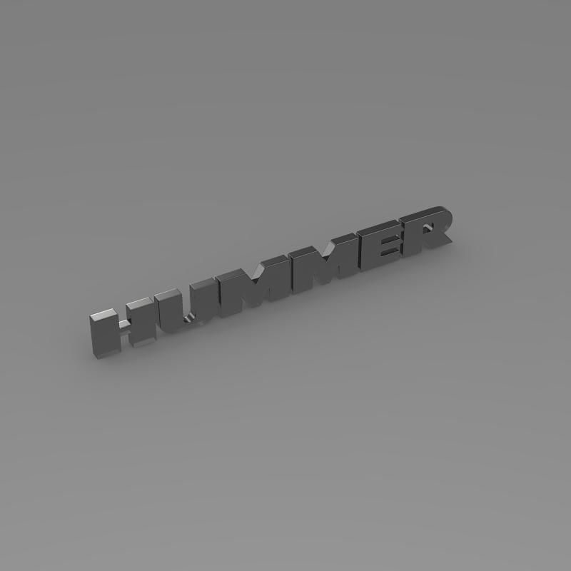 Hummer logo 3D model_5