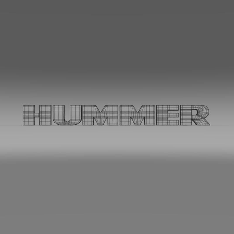 Hummer logo 3D model_6