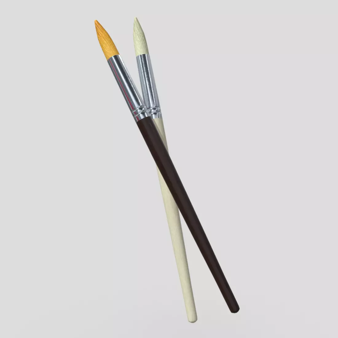 Paint Brush 4 Low-poly 3D model