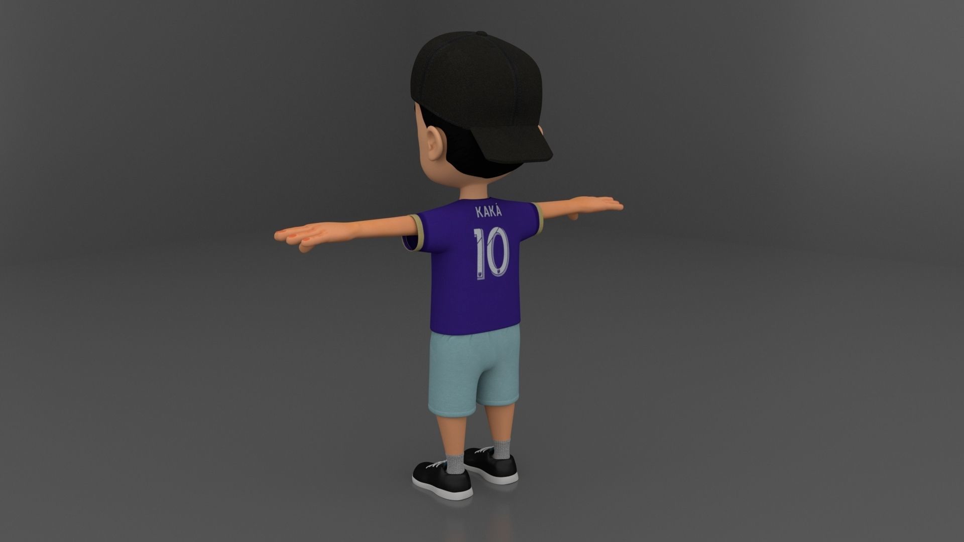 Kid Cartoon Rigged Low-poly 3D model_3