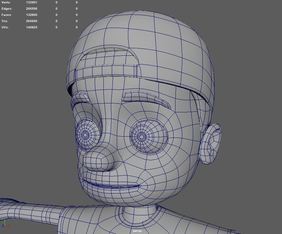 Kid Cartoon Rigged Low-poly 3D model_23