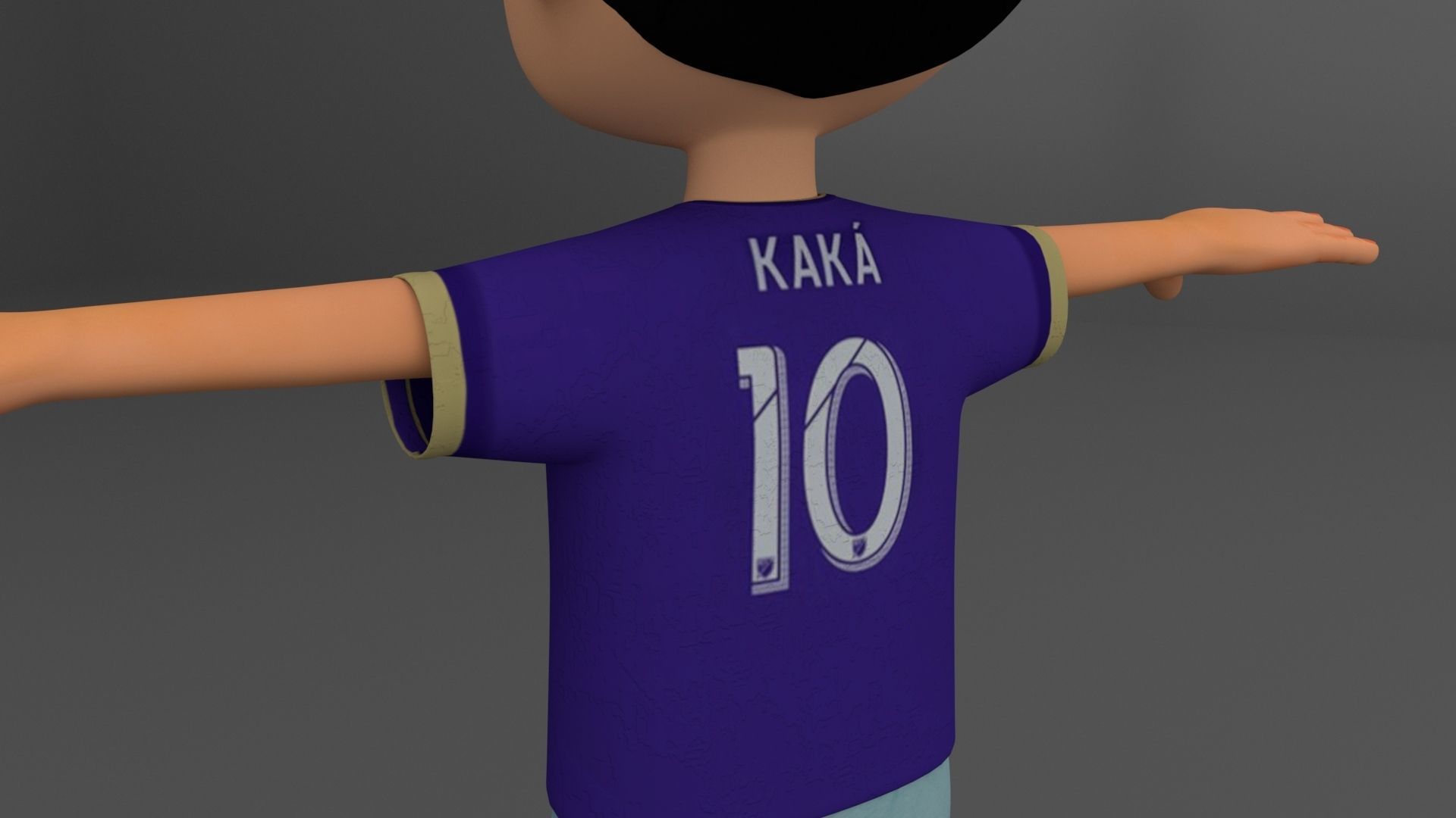 Kid Cartoon Rigged Low-poly 3D model_12