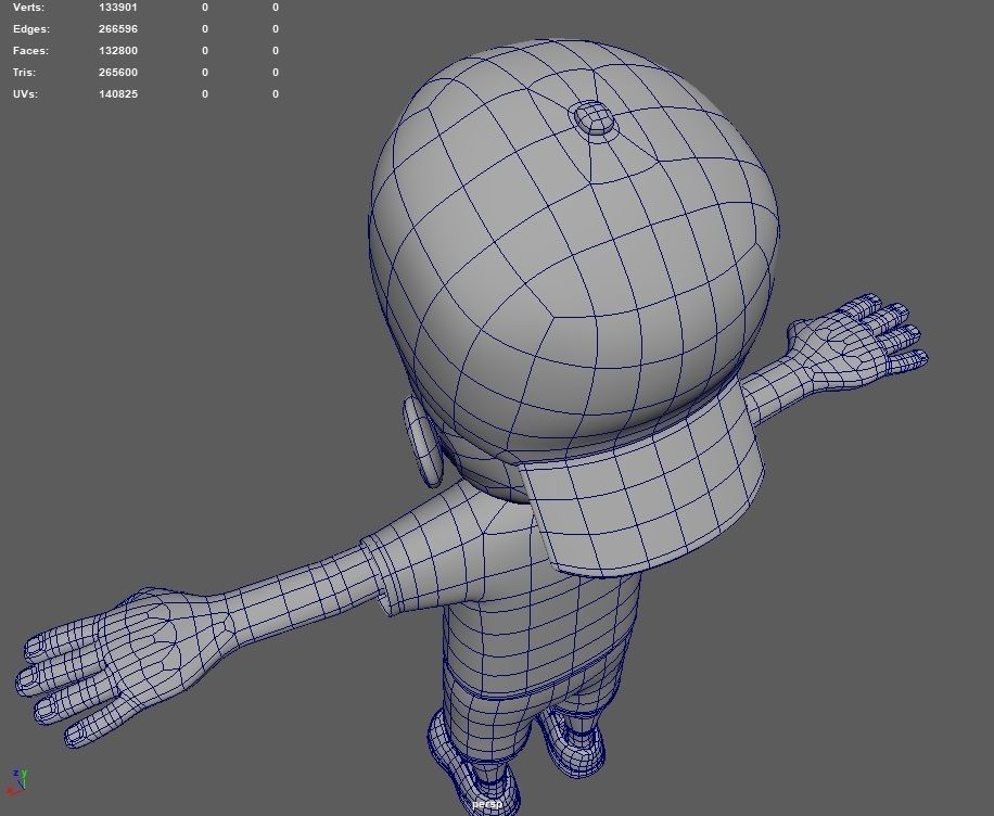 Kid Cartoon Rigged Low-poly 3D model_24