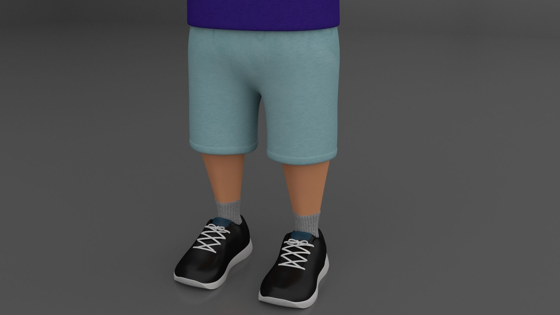 Kid Cartoon Rigged Low-poly 3D model_10