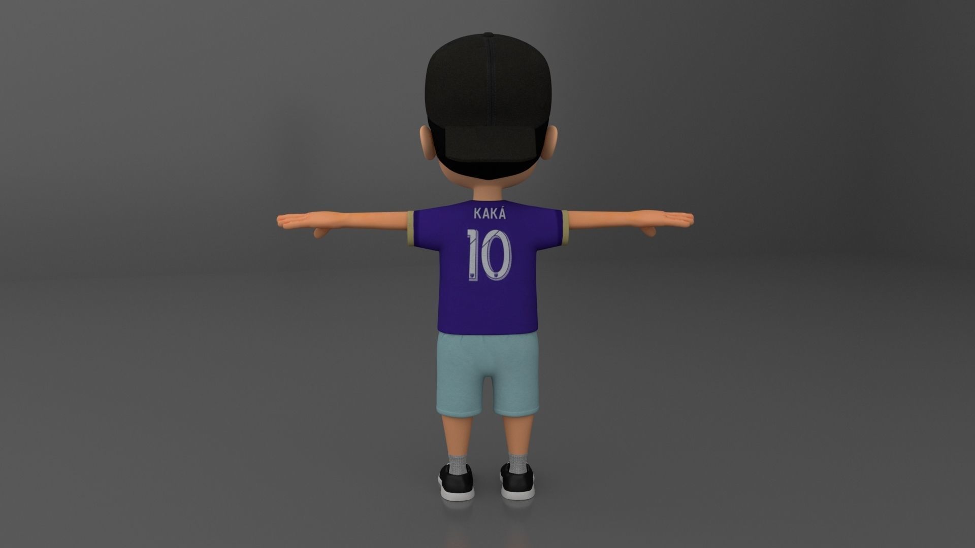 Kid Cartoon Rigged Low-poly 3D model_4