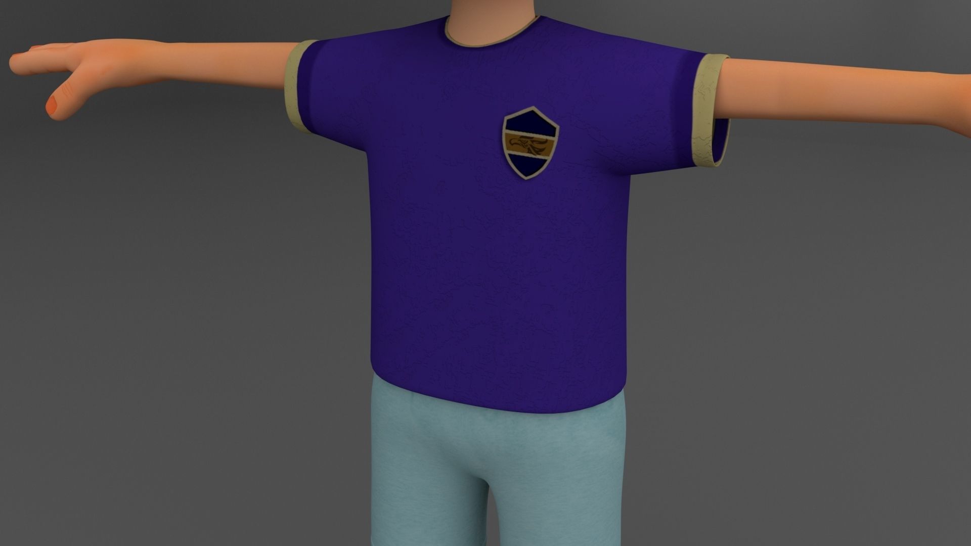 Kid Cartoon Rigged Low-poly 3D model_9