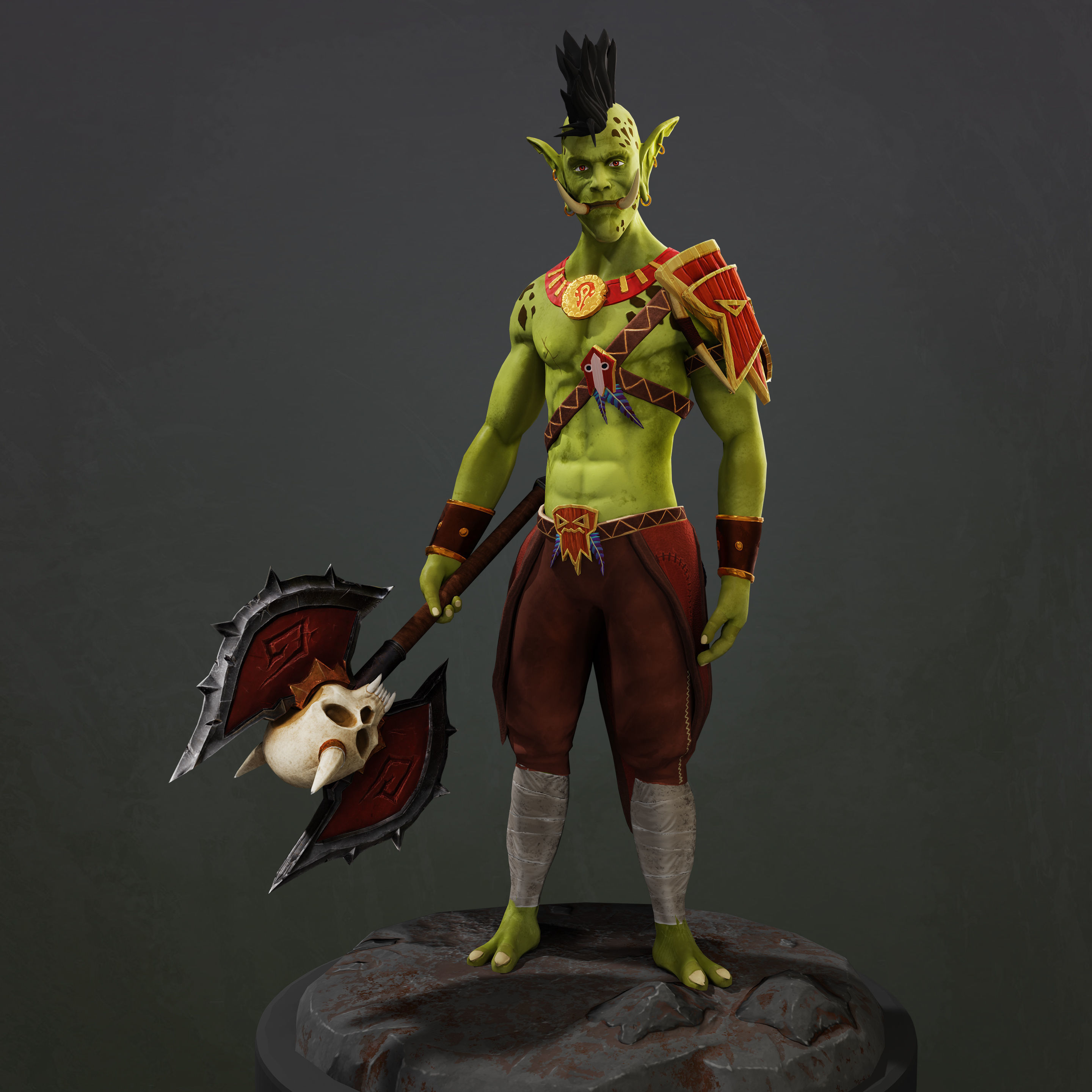 Troll - Stylized - Gameready - Rigged - Skinned Low-poly 3D model_2