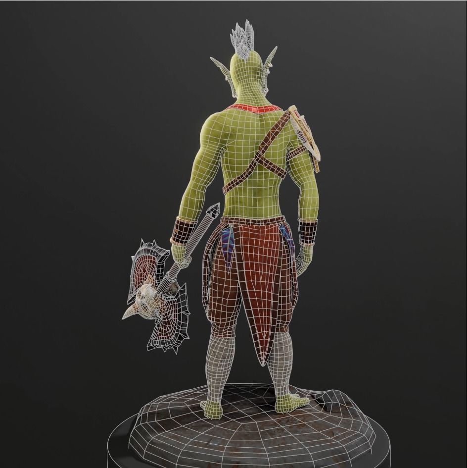 Troll - Stylized - Gameready - Rigged - Skinned Low-poly 3D model_8