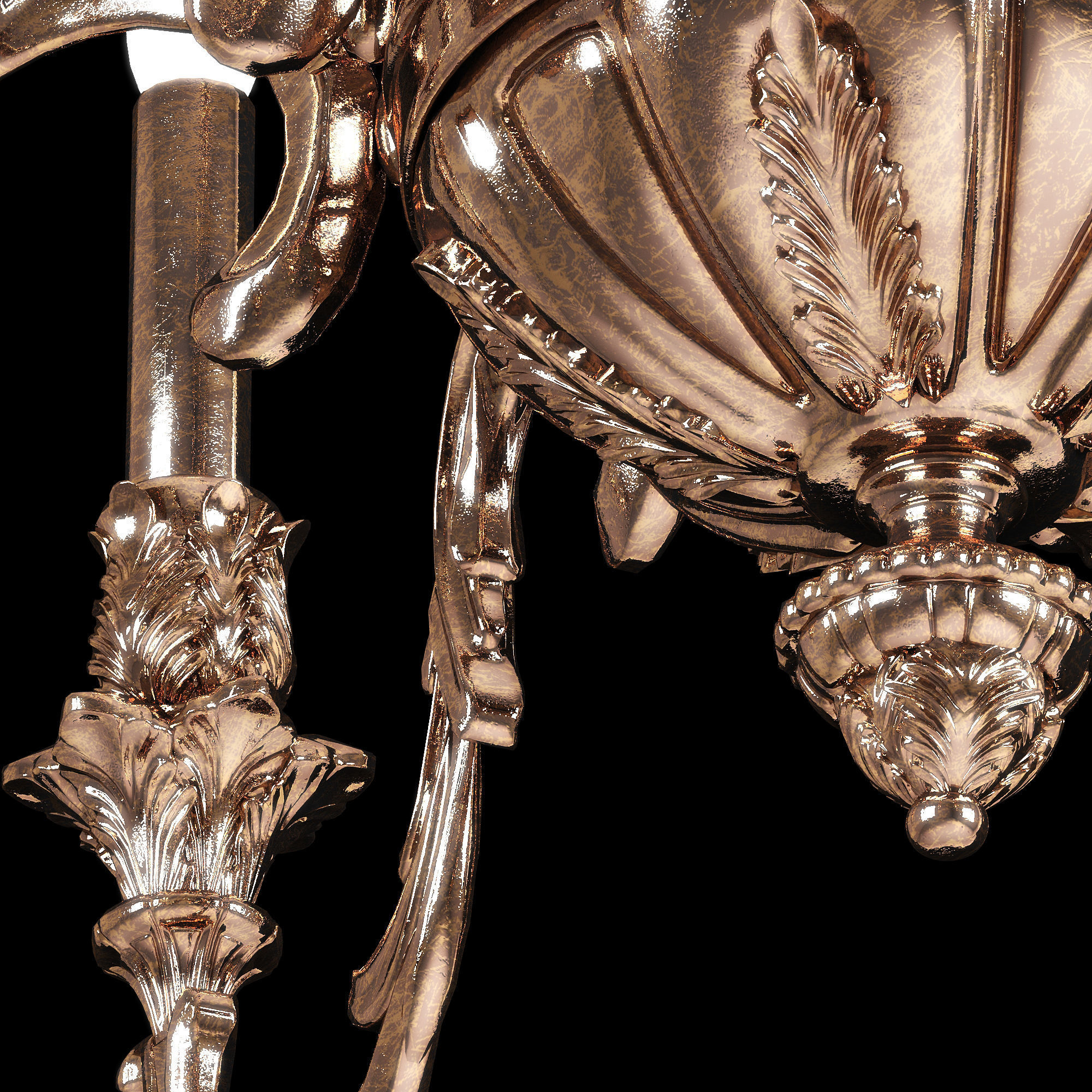 classical brass chandelier 3D model_10