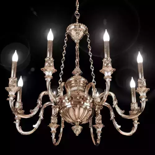 classical brass chandelier 3D model