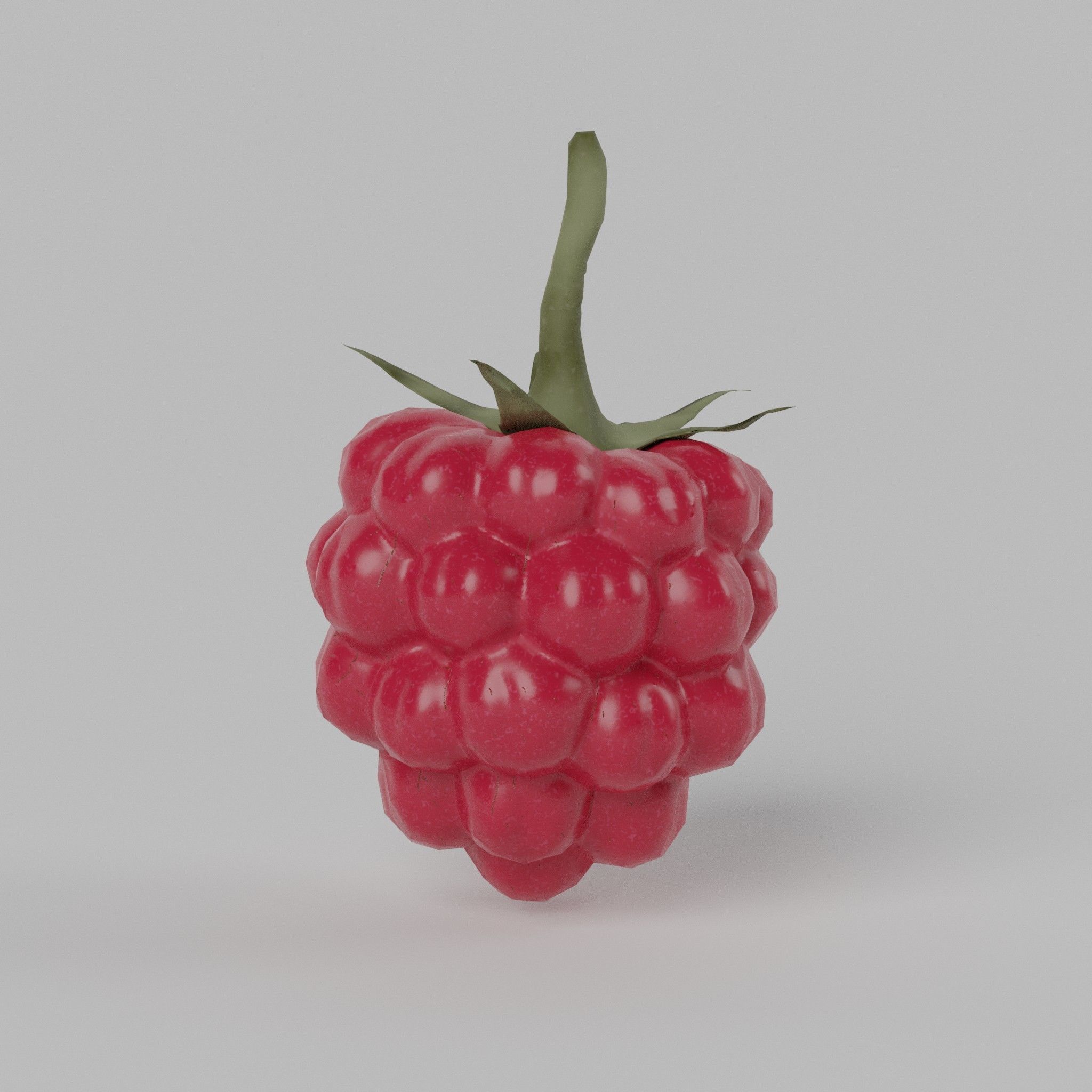 Raspberry Low-poly 3D model_0