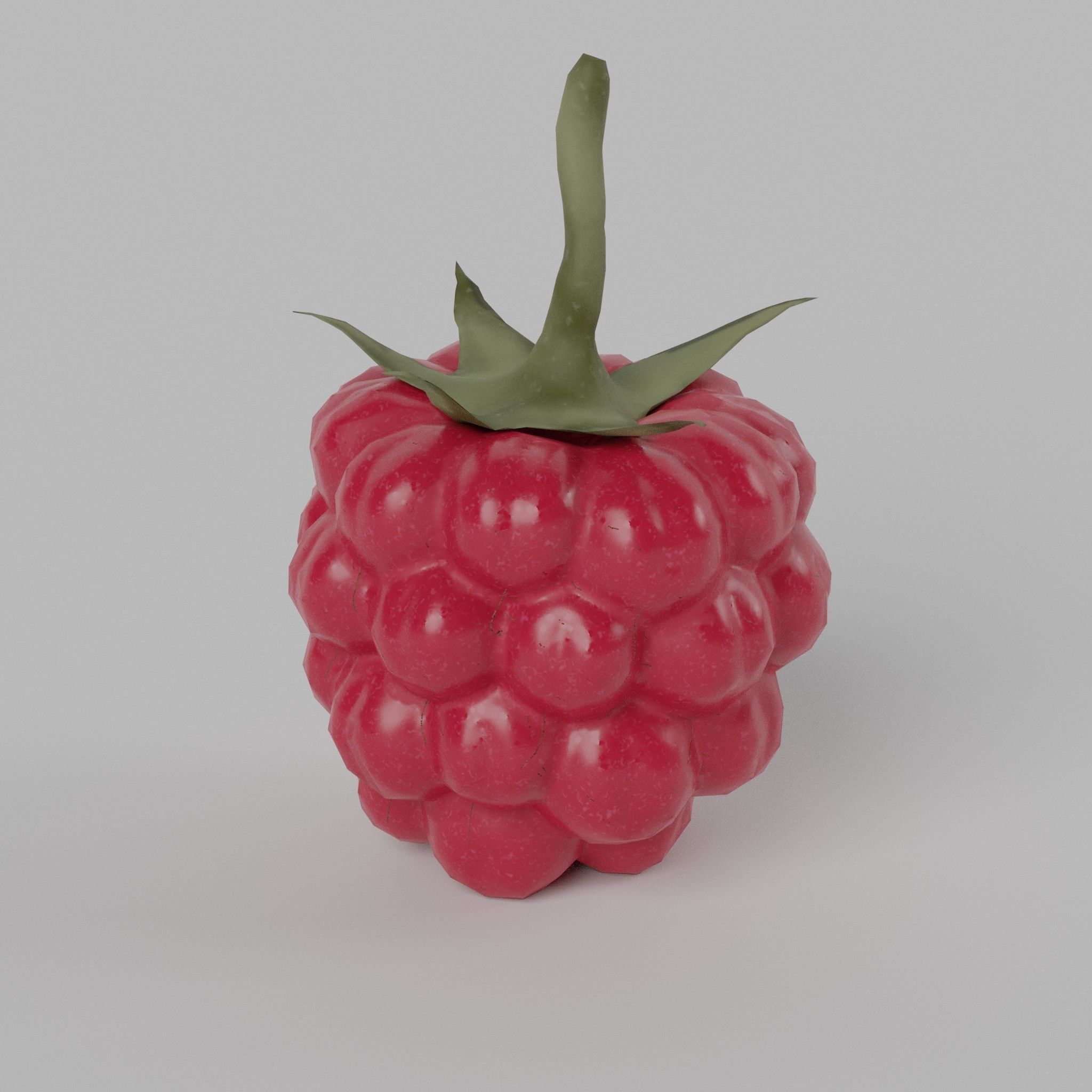 Raspberry Low-poly 3D model_3