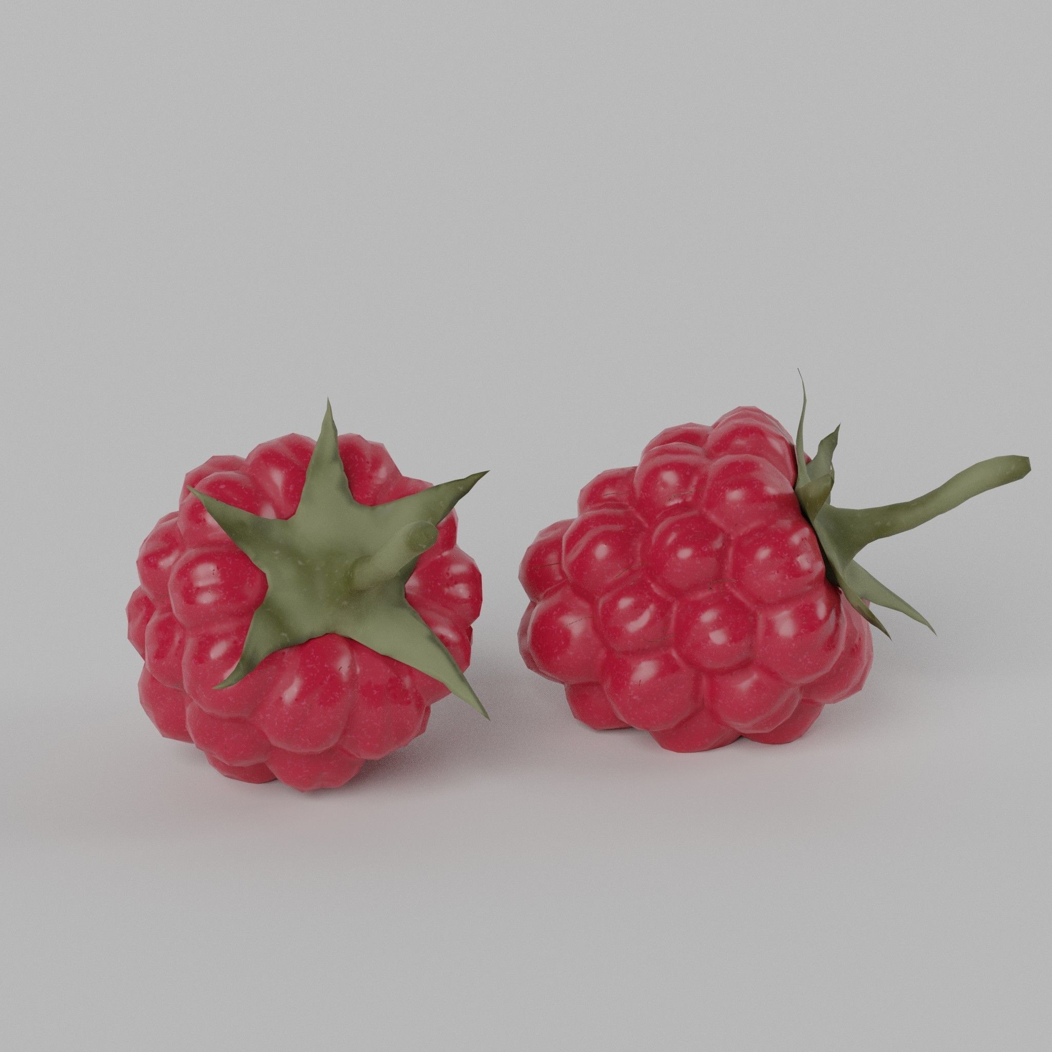 Raspberry Low-poly 3D model_2