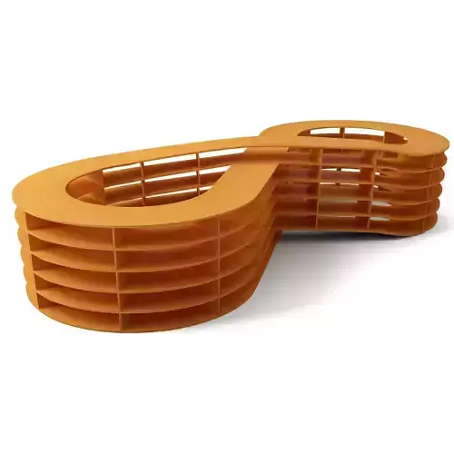 Infinite Loop Bookcase Low-poly 3D model