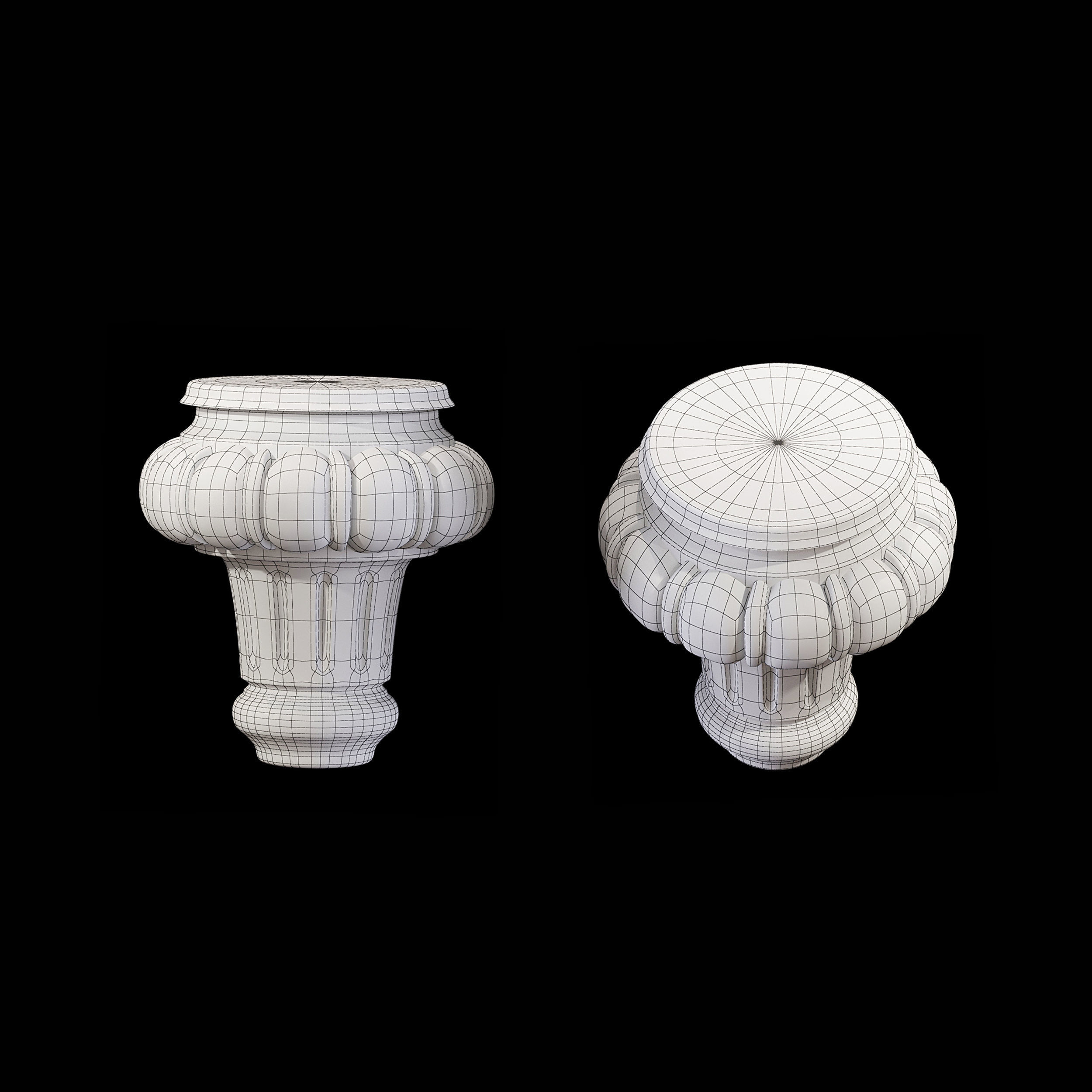 Collection of 30 classic furniture legs Part 1 3D model_49