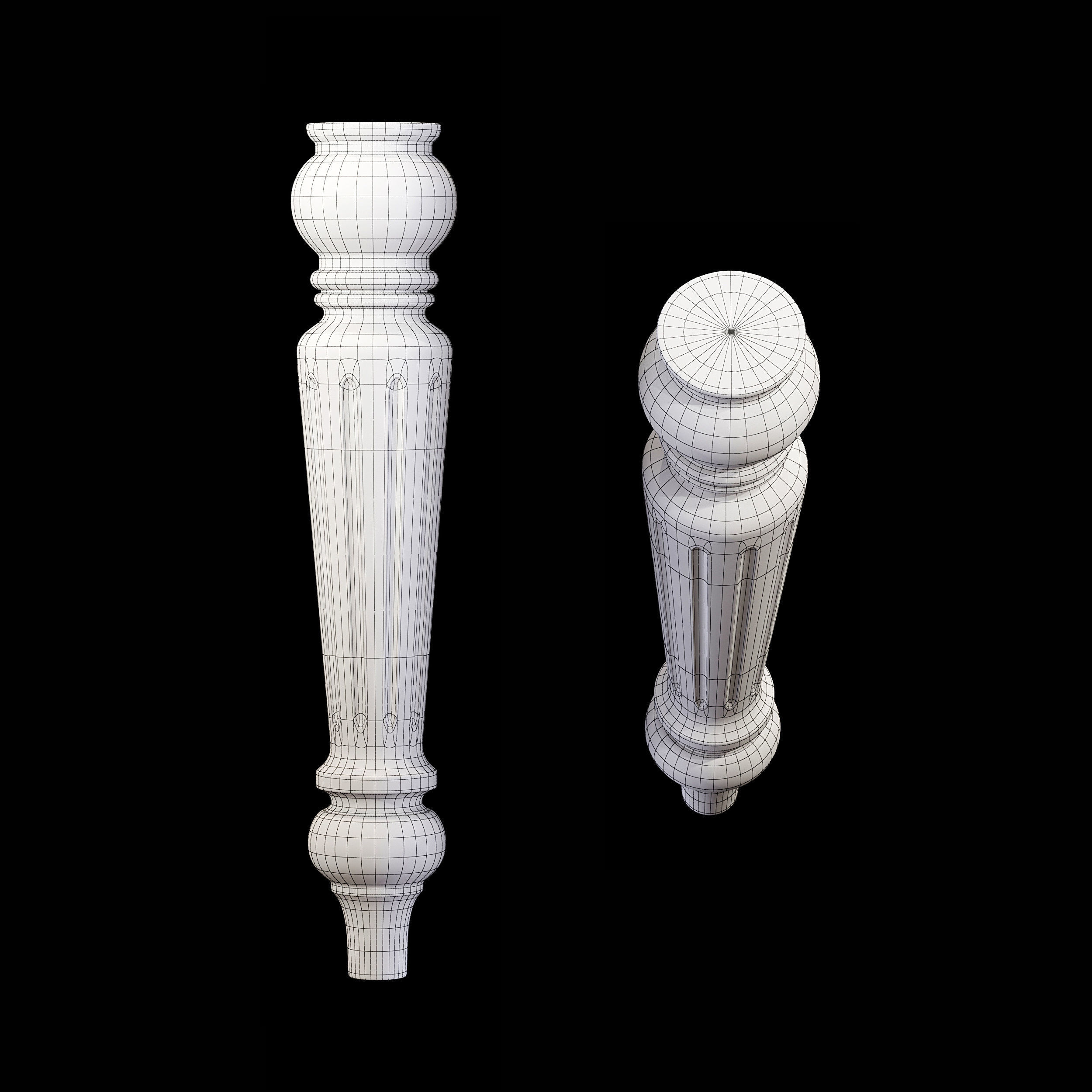 Collection of 30 classic furniture legs Part 1 3D model_40