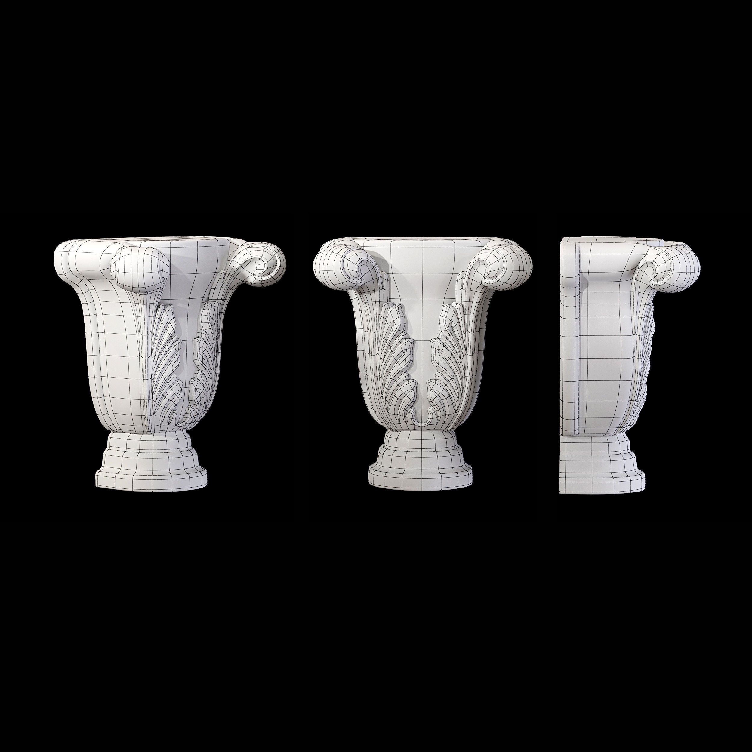 Collection of 30 classic furniture legs Part 1 3D model_60