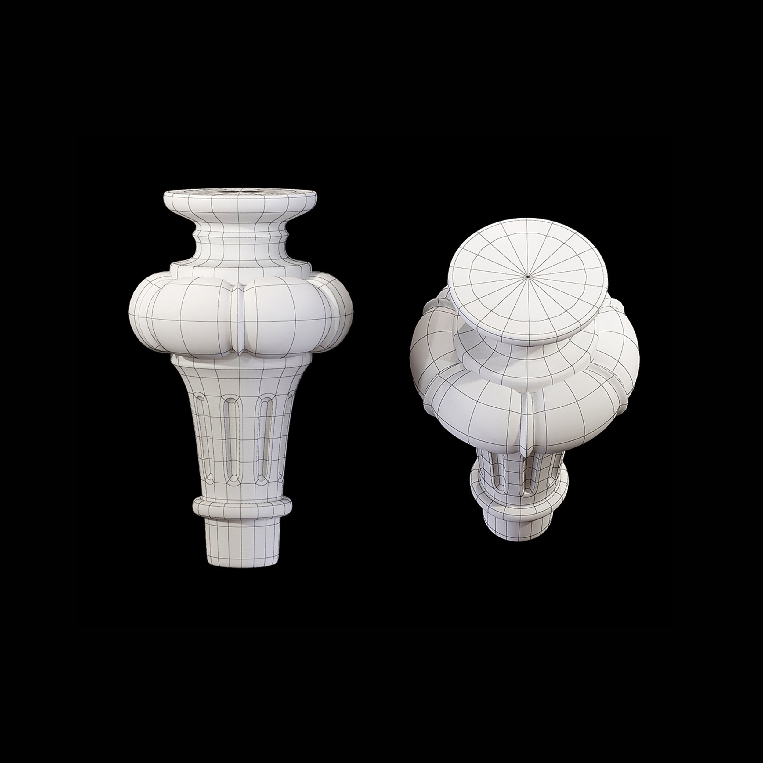 Collection of 30 classic furniture legs Part 1 3D model_56