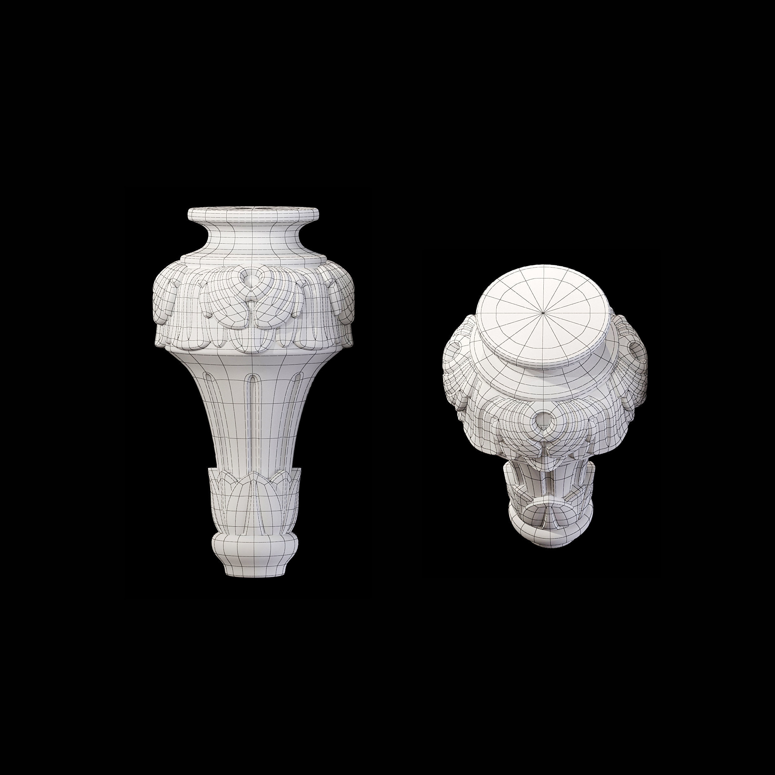 Collection of 30 classic furniture legs Part 1 3D model_44