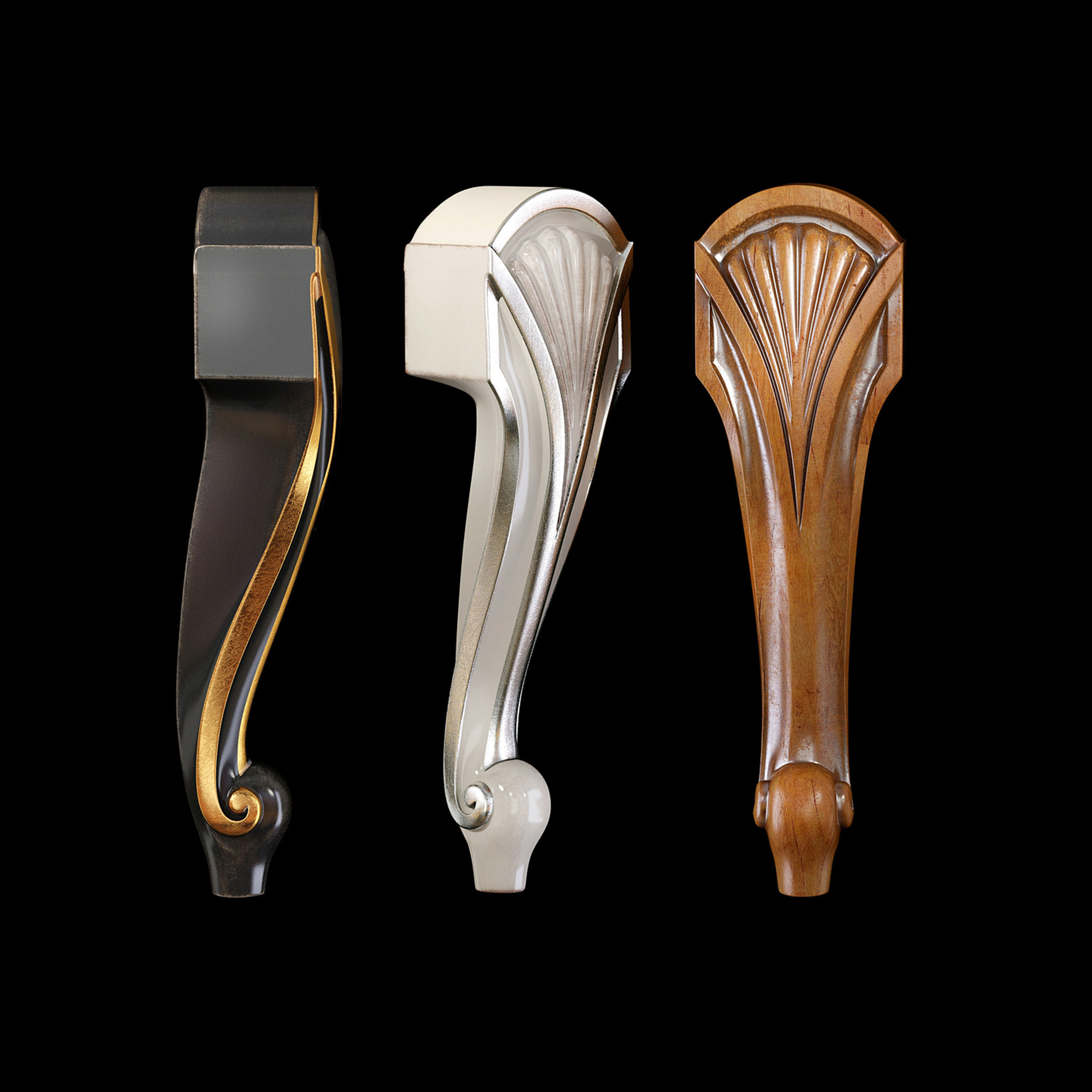 Collection of 30 classic furniture legs Part 1 3D model_20