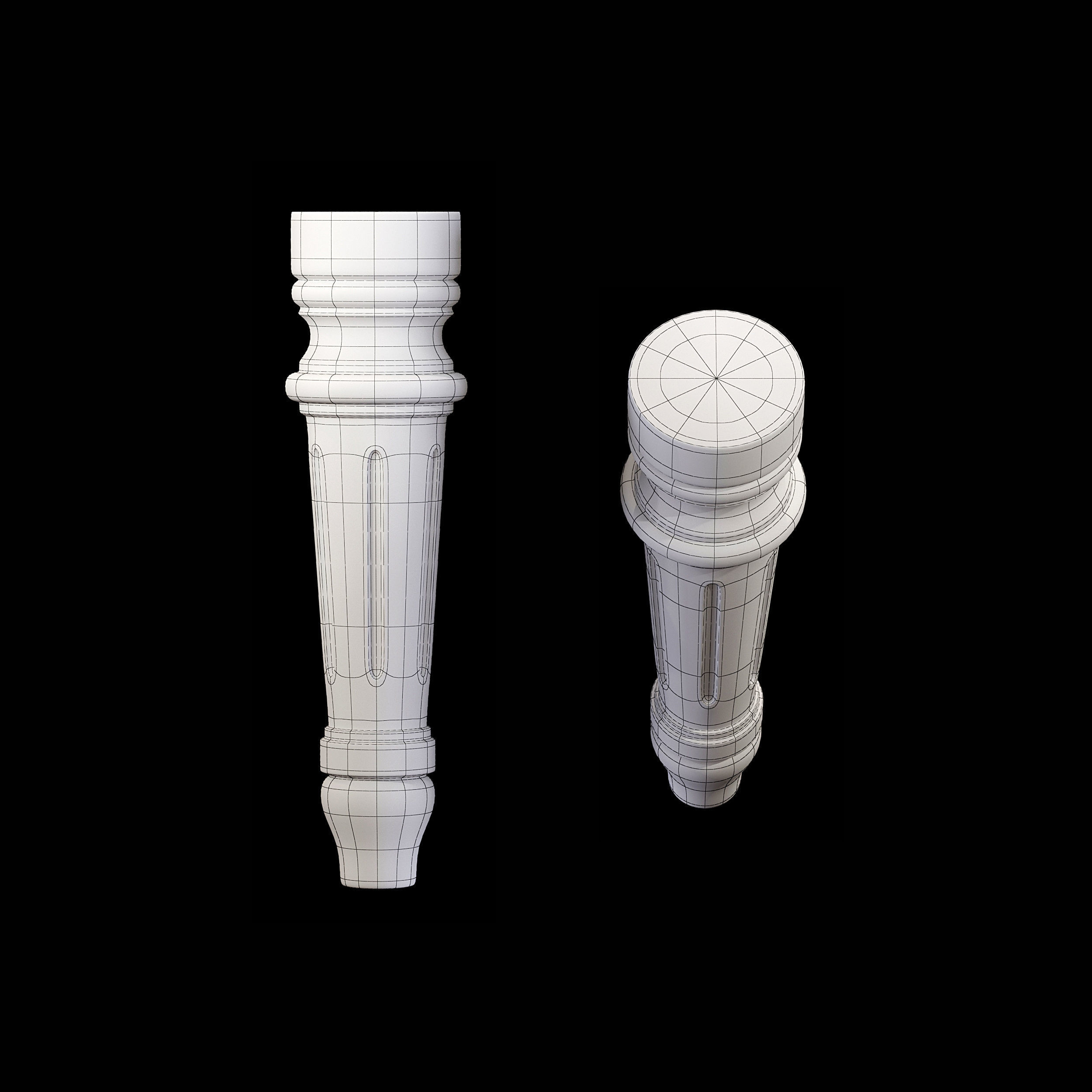 Collection of 30 classic furniture legs Part 1 3D model_42