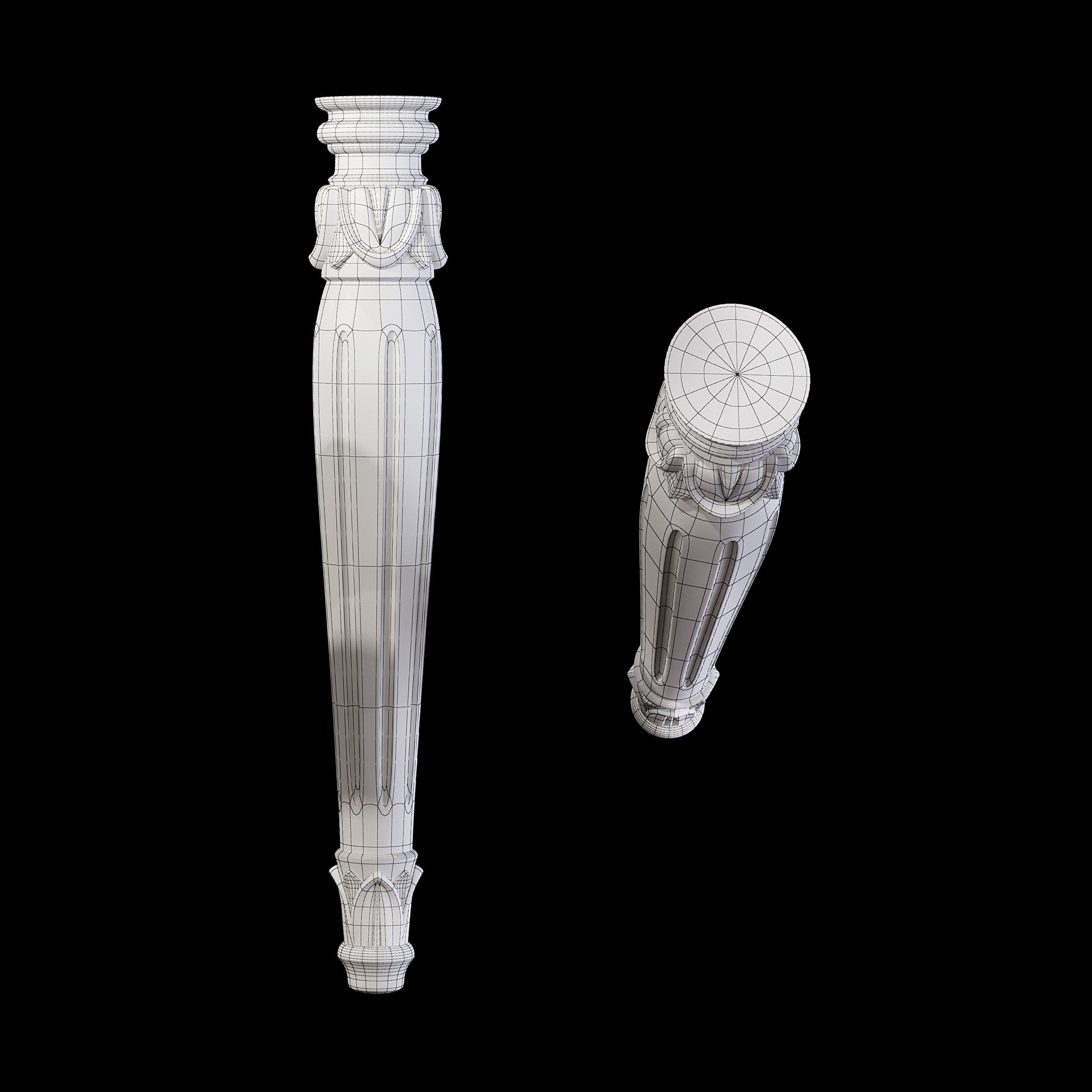Collection of 30 classic furniture legs Part 1 3D model_32
