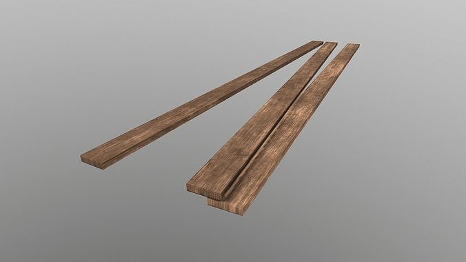 Low Poly Wooden Planks 2 Free low-poly 3D model
