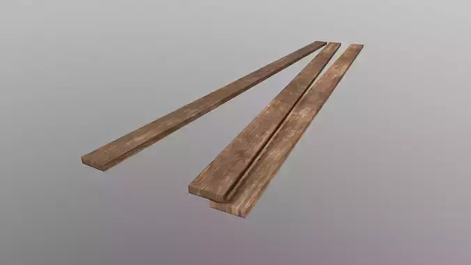 Low Poly Wooden Planks 2