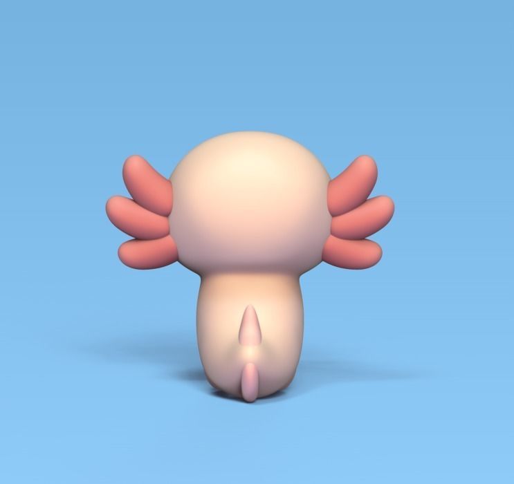 Cute Axolote 3D print model_2