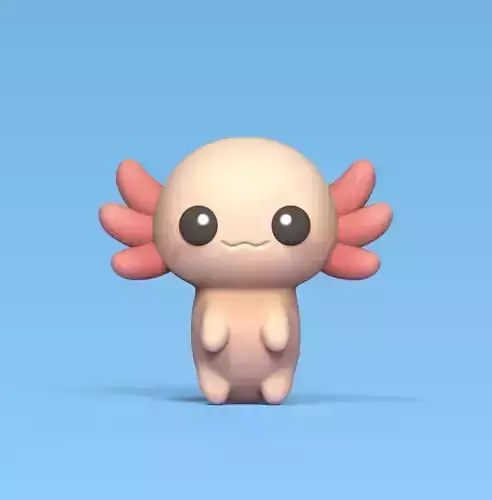 Cute Axolote 3D print model
