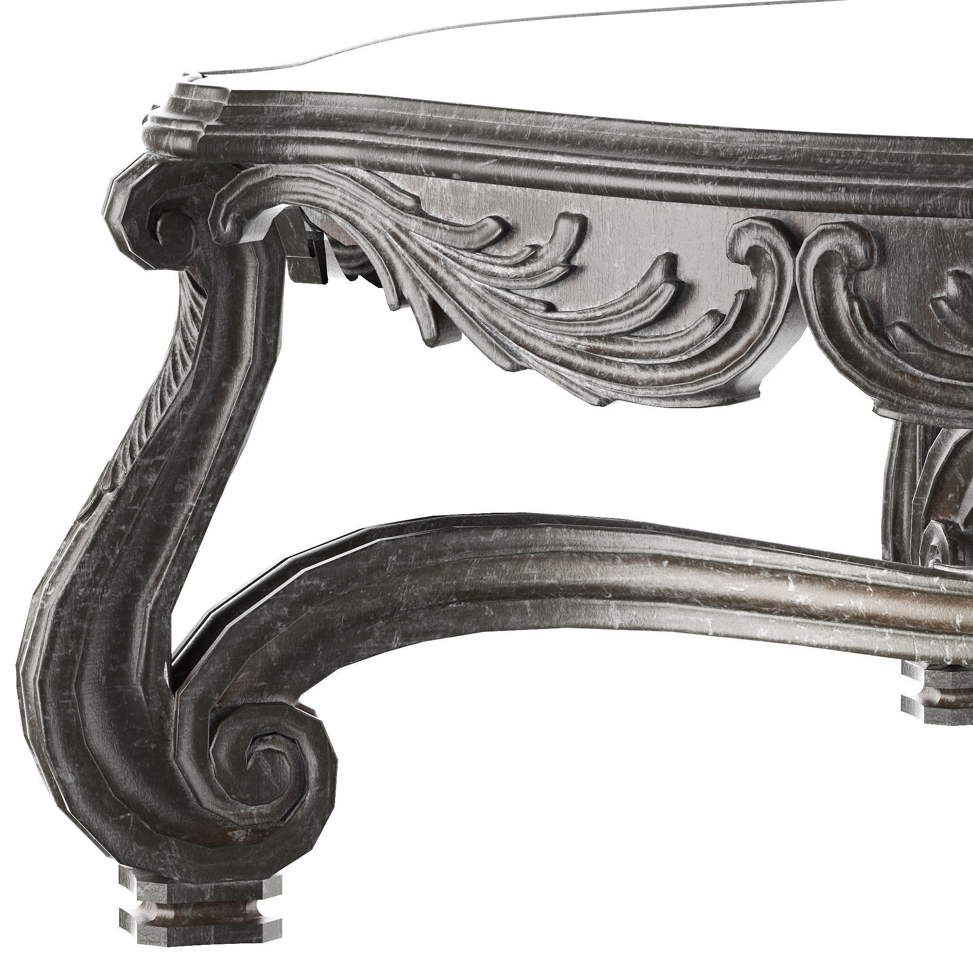 rococo middle coffee table 3D model_7