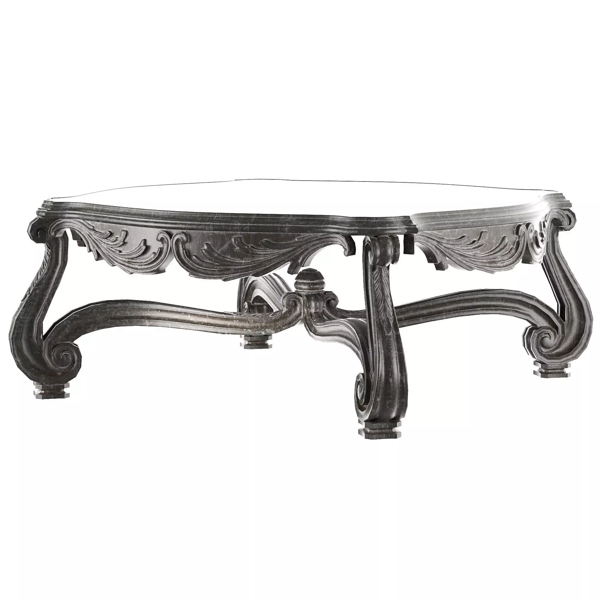 rococo middle coffee table 3D model_0