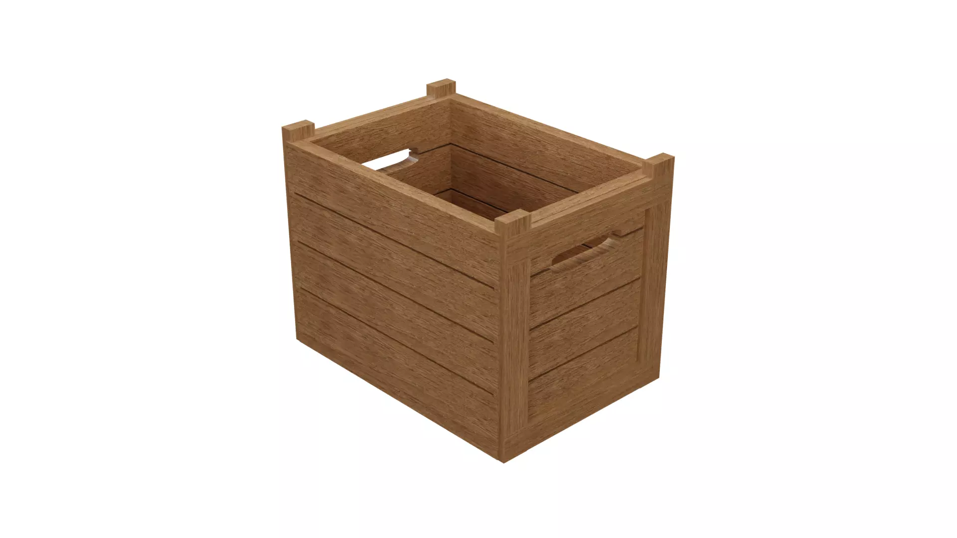 Wooden-Crate wooden box Free low-poly 3D model_0