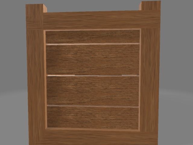 Wooden-Crate wooden box Free low-poly 3D model_4