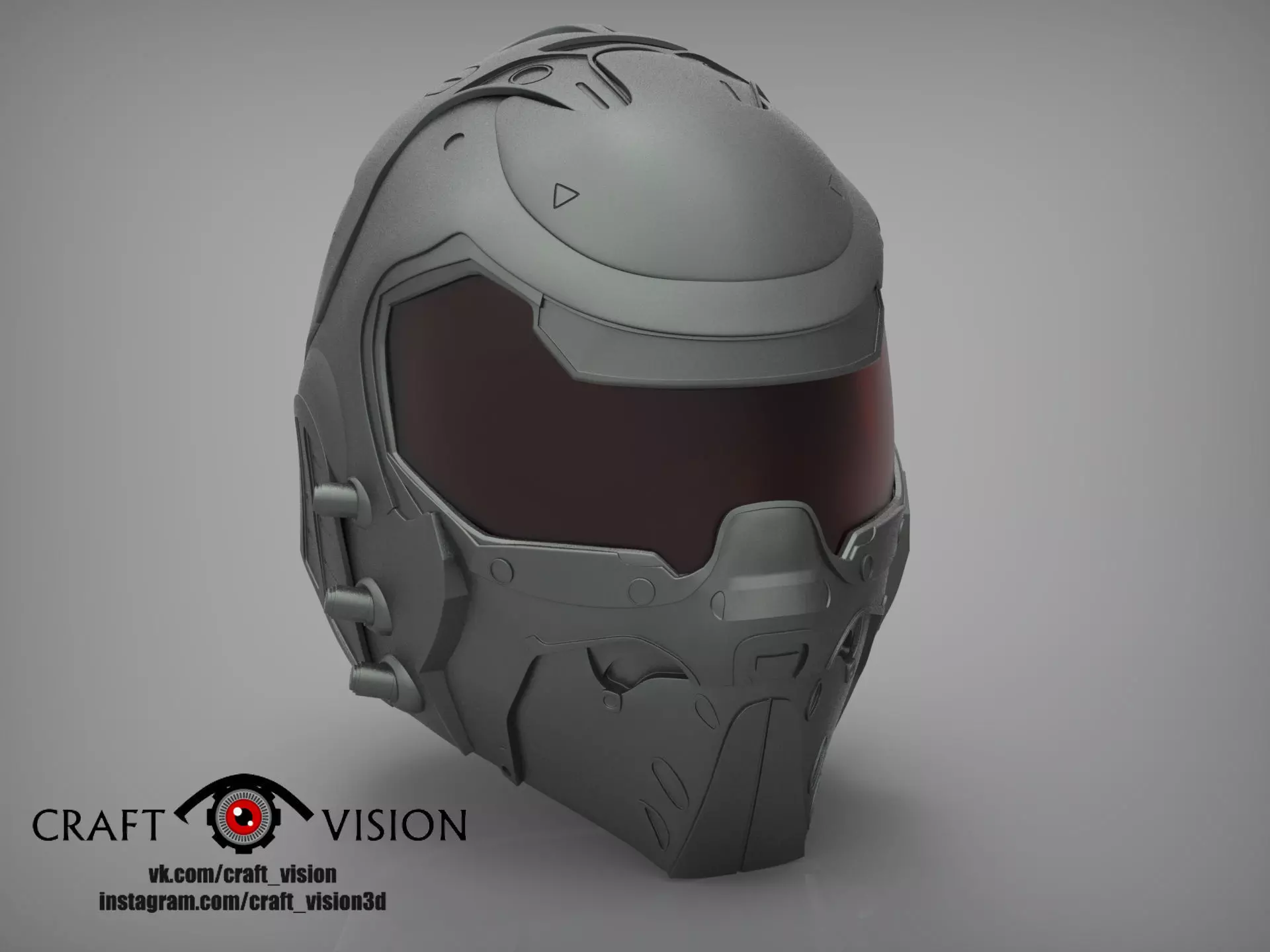 Doom girl Helmet 3D print model_0