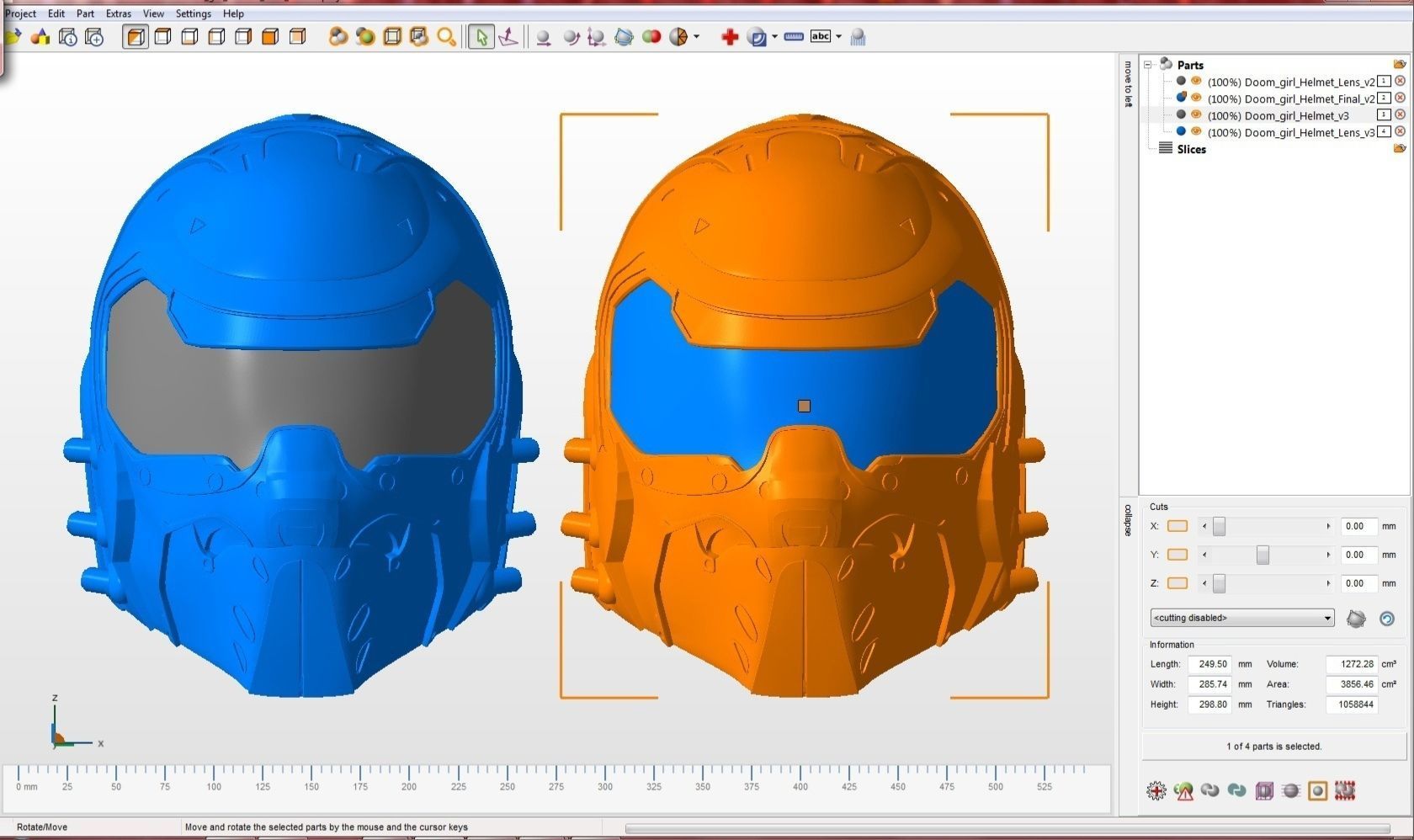 Doom girl Helmet 3D print model_18