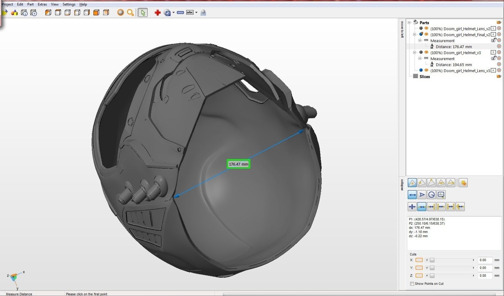 Doom girl Helmet 3D print model_23