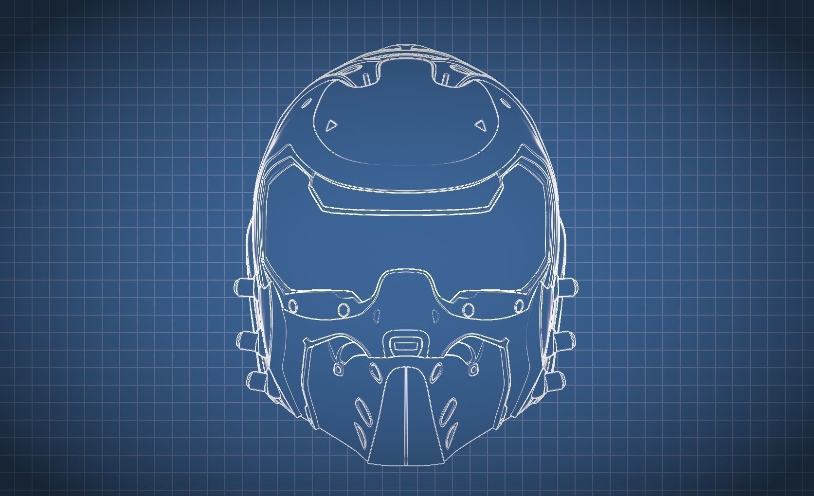 Doom girl Helmet 3D print model_19