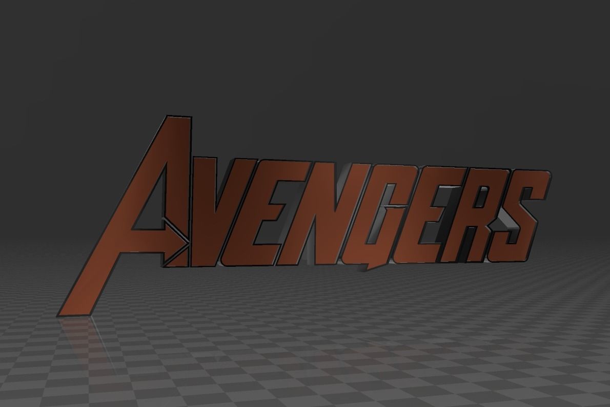 Avengers Logo with Emblem Attachment 3D model_3