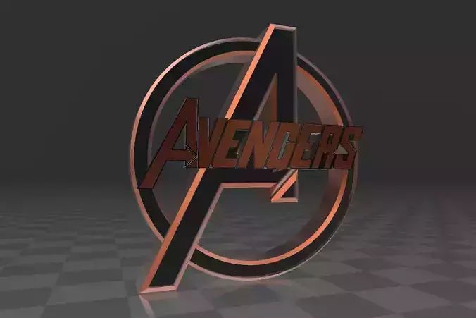 Avengers Logo with Emblem Attachment 3D model