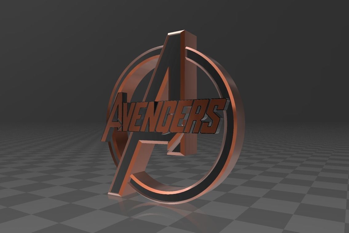 Avengers Logo with Emblem Attachment 3D model_4