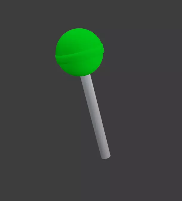 Green Lolipop Free 3D model