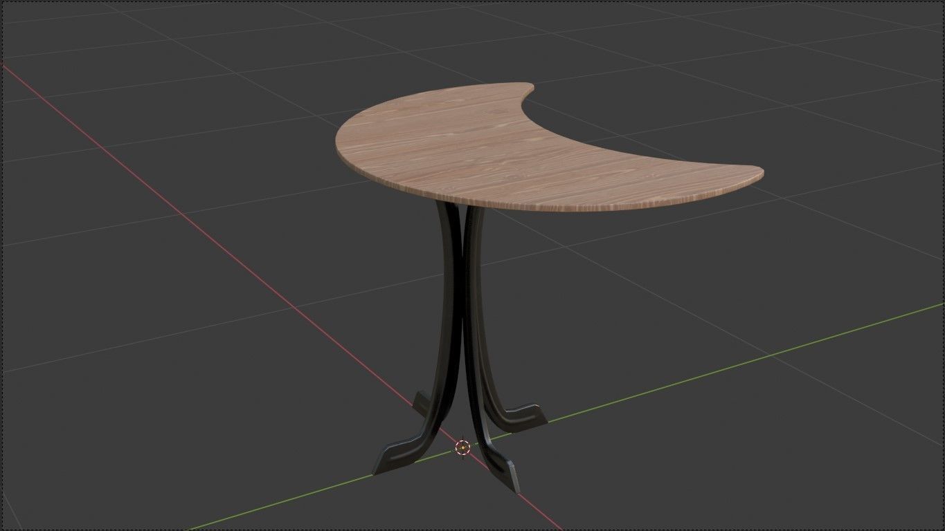 Luna Table Low-poly 3D model_4