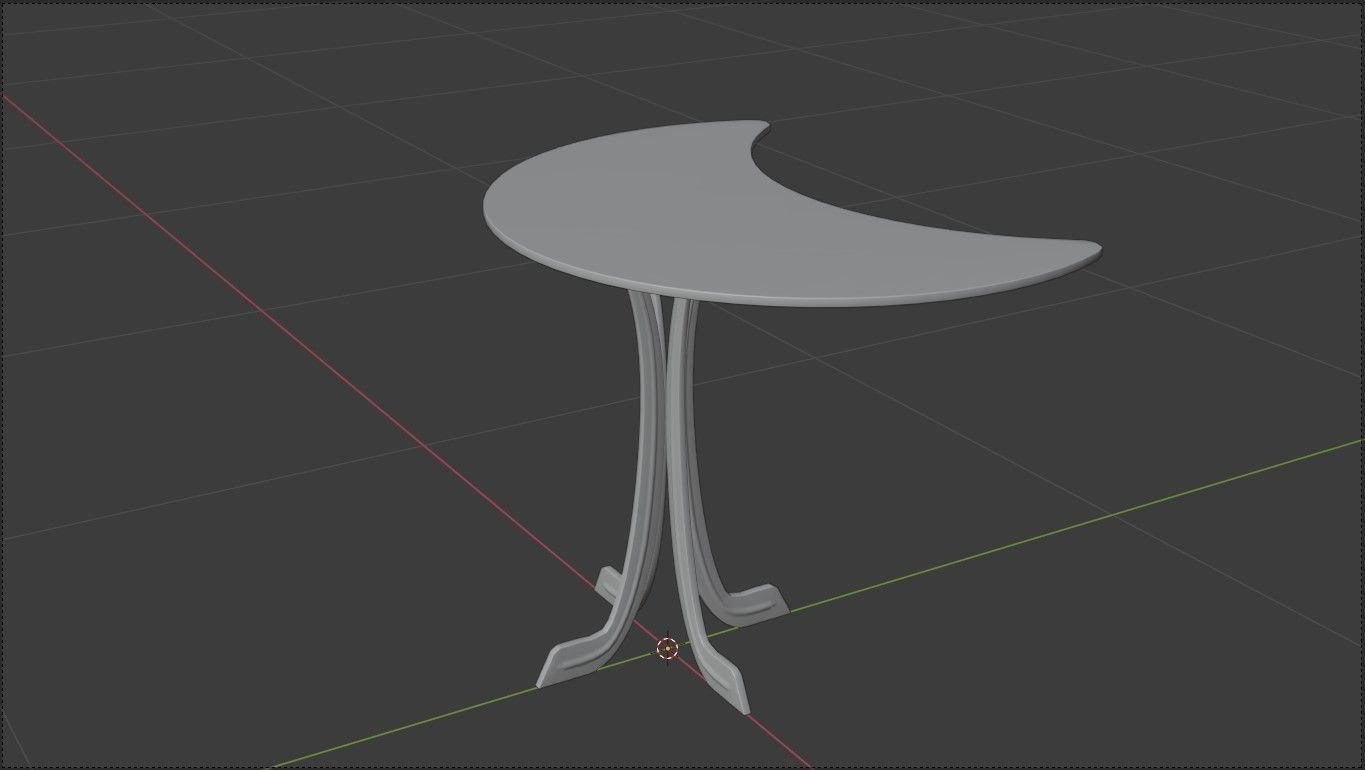 Luna Table Low-poly 3D model_8