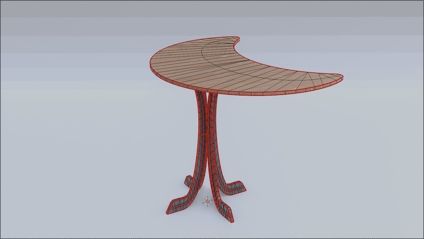 Luna Table Low-poly 3D model_2