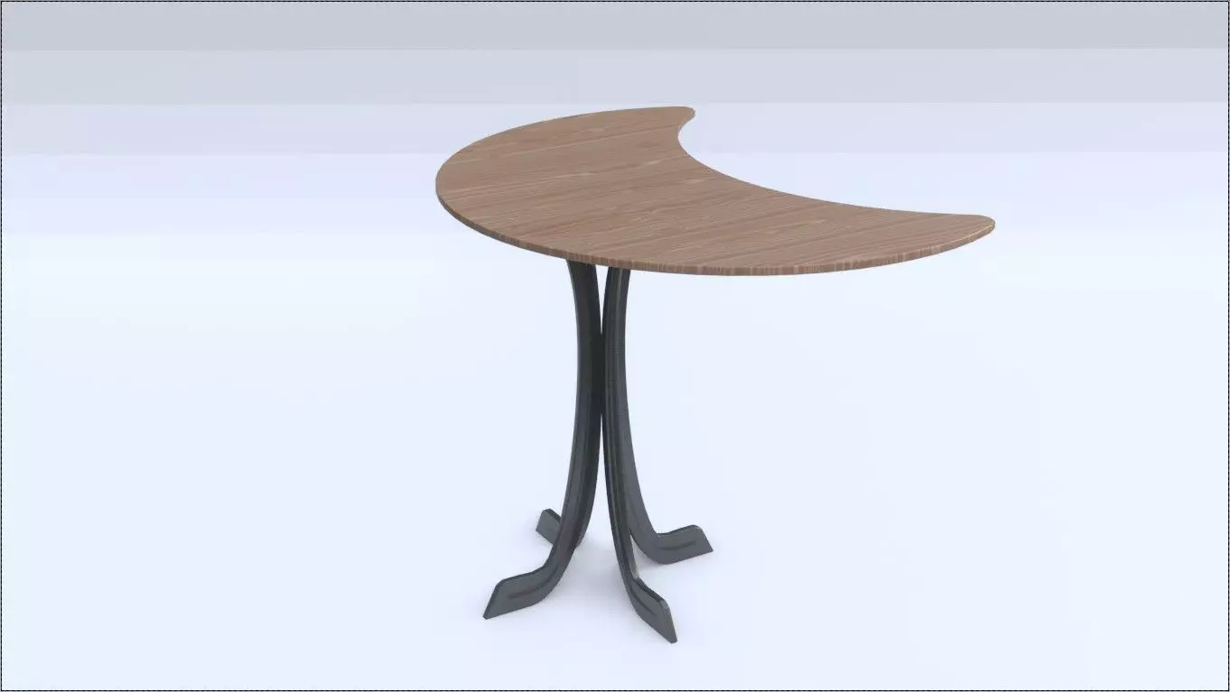 Luna Table Low-poly 3D model_0