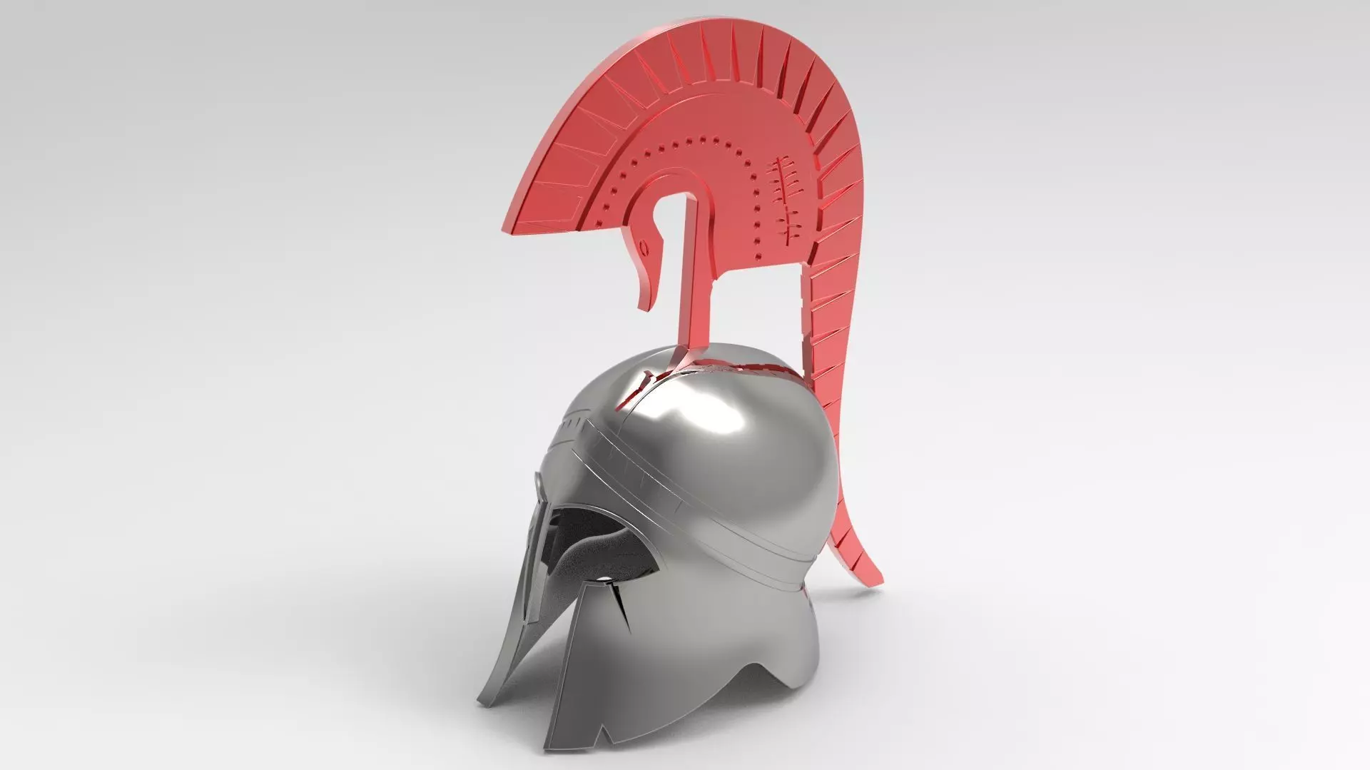 Medieval Armour Spartan Greek Helmet 3D model_0