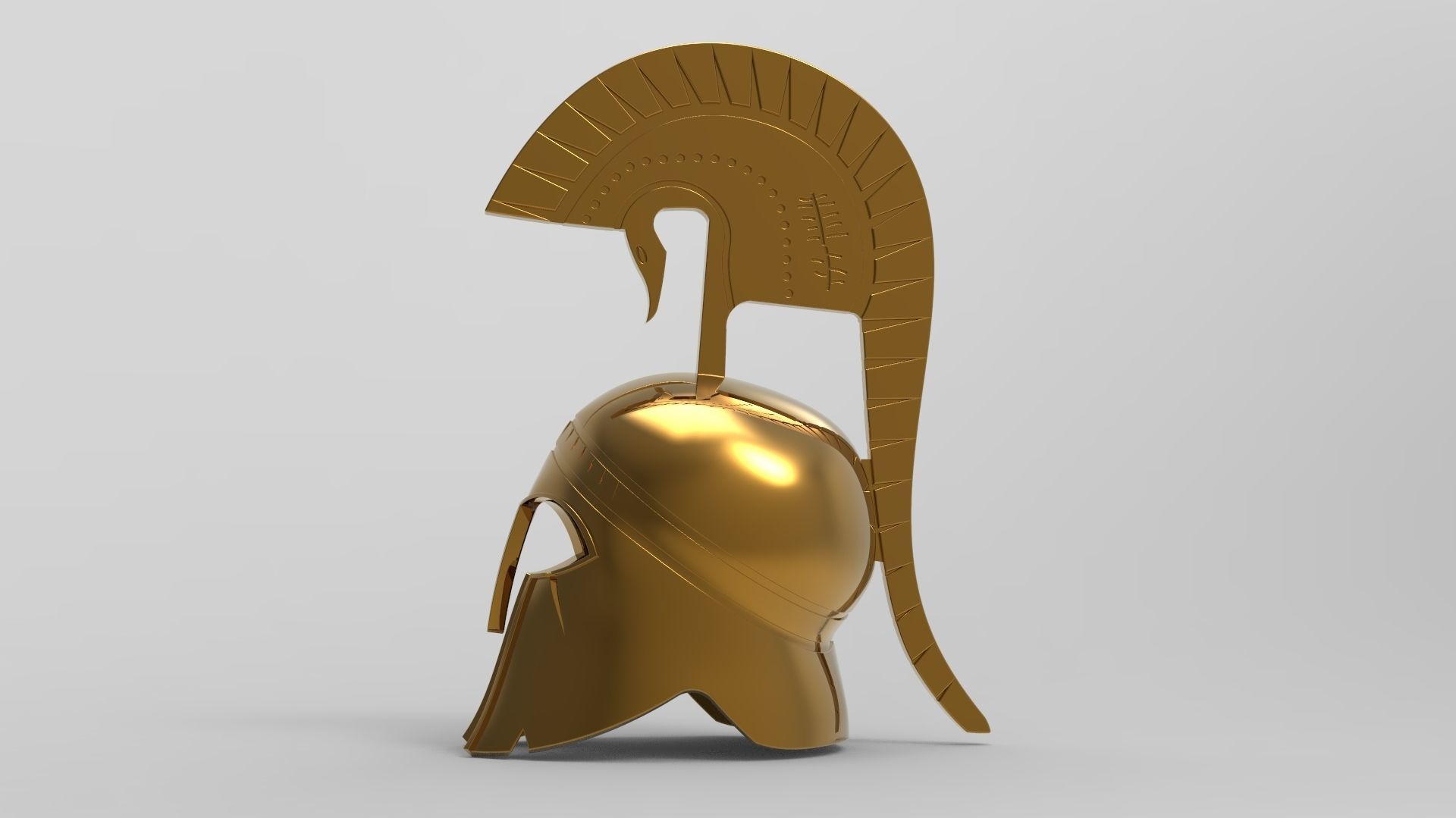 Medieval Armour Spartan Greek Helmet 3D model_2