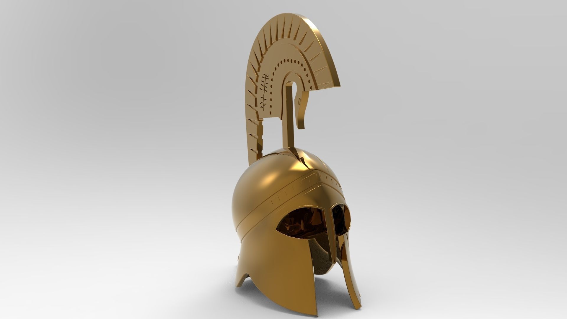 Medieval Armour Spartan Greek Helmet 3D model_11