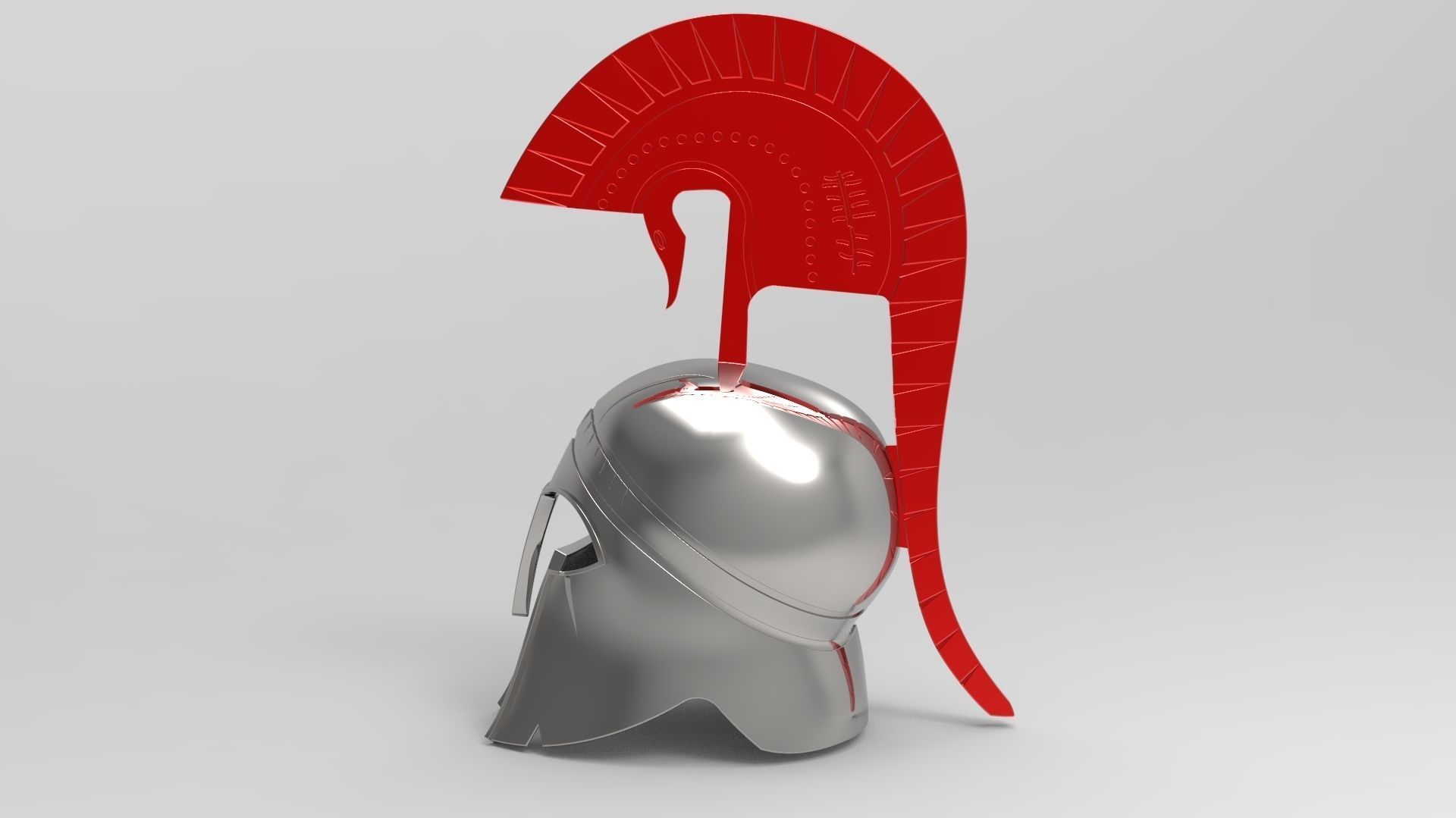 Medieval Armour Spartan Greek Helmet 3D model_1